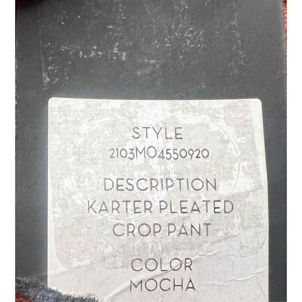 Veronica Beard Linen & Cotton Karter Cropped Pant in Mocha NWT Size 8 - Picture 6 of 9